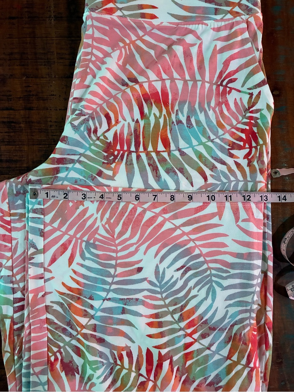 d&co. Beach XL Tropical Palm Print Wide Leg Resort Pants - Picture 7 of 8